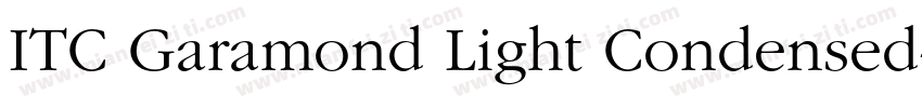 ITC Garamond Light Condensed字体转换